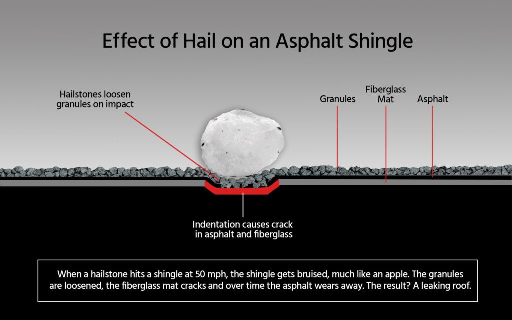 hail damage to roof need roof inspection