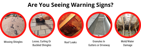 1 signs of damage roof needs inspection